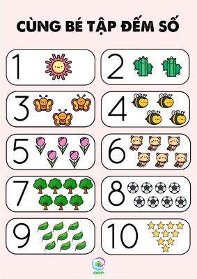 toán mầm non 3-4 tuổi nhận biết số từ 1 đến 10